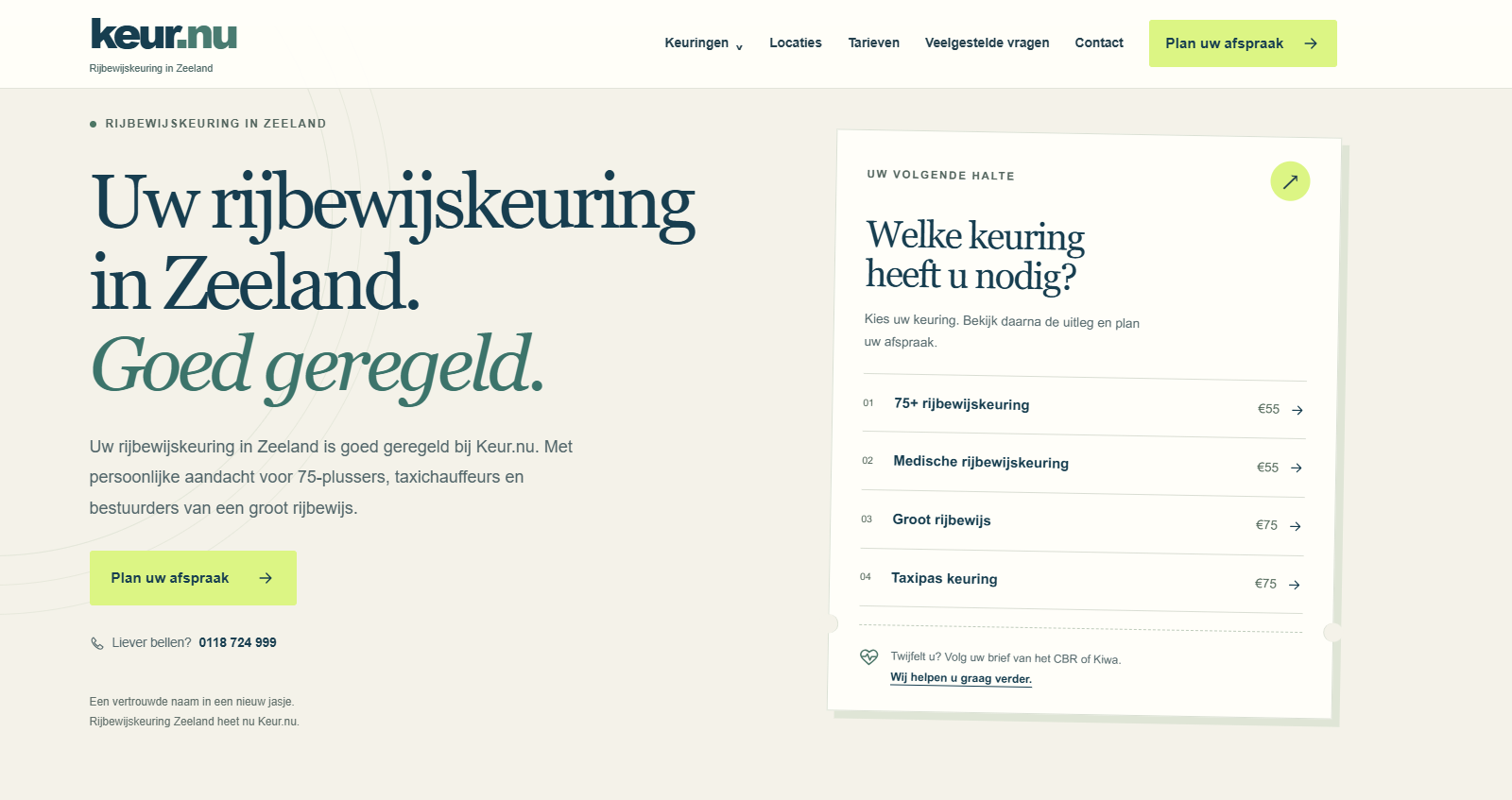 Website van Keur.nu