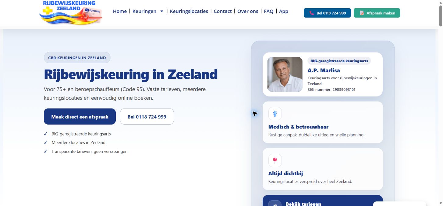 Voorbeeld van Rijbewijskeuring Zeeland