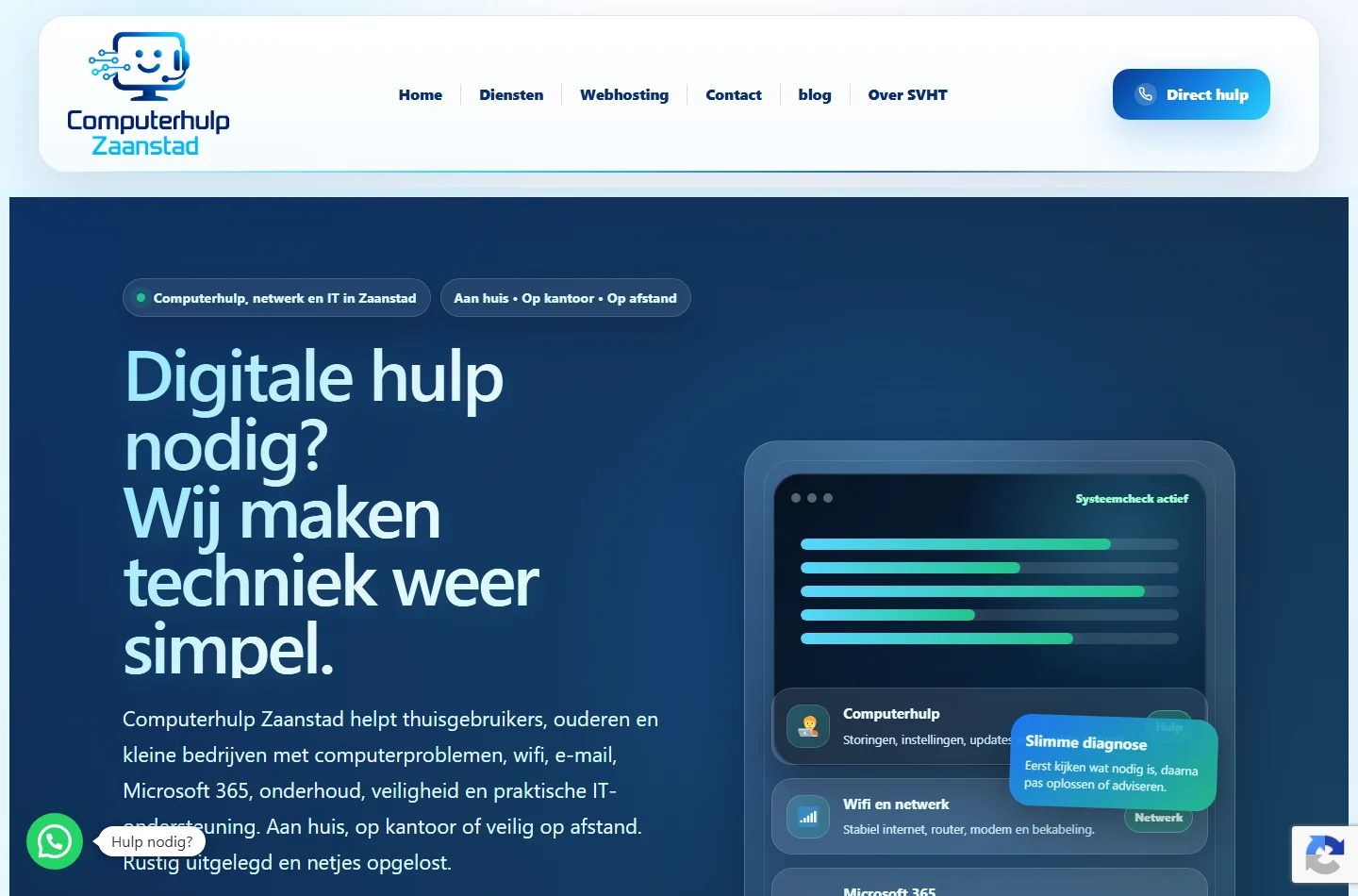 Screenshot van Computerhulp Zaanstad