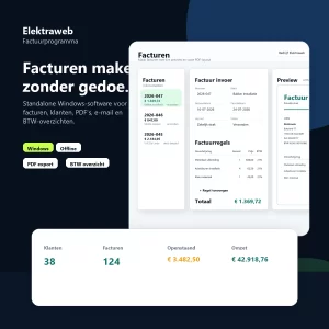 Elektraweb offline factuurprogramma voor Windows