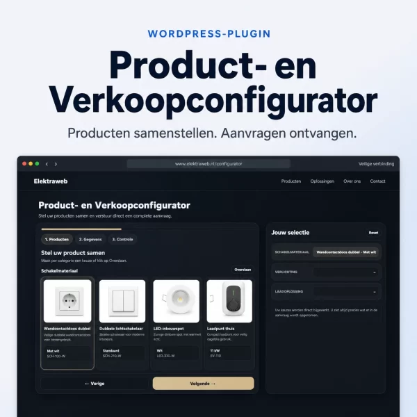Product- en Verkoopconfigurator voor WordPress